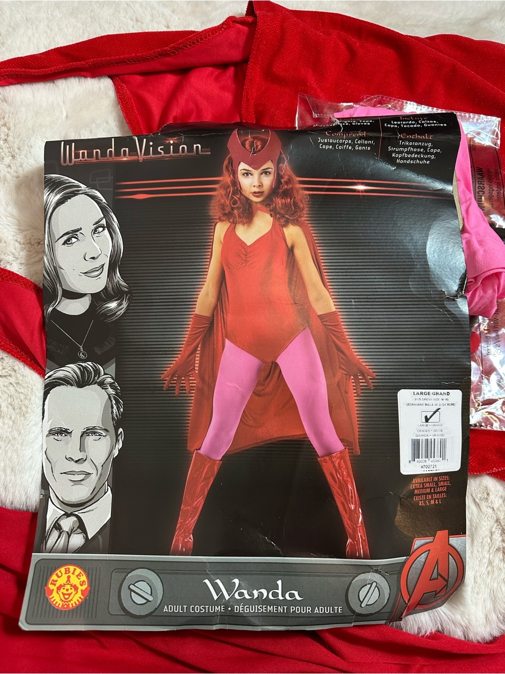 Marvel Wanda Vision Inspired Red and Pink Superhero Costume by Rubies - Picture 1 of 11